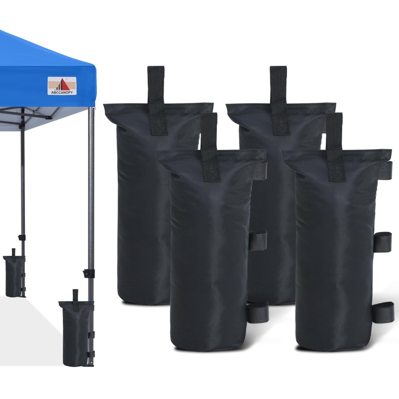 ABCCANOPY 150 LBS Extra Large Canopy Sand Bags, 4-Pack, Black (Without Sand) - Image 1